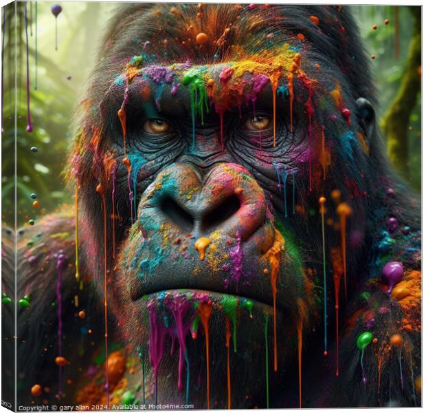 Gorilla Canvas Print by gary allan