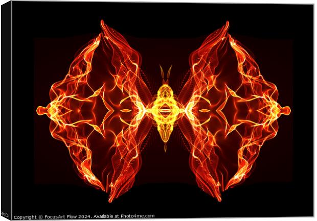 Butterfly Series: Fiery butterfly Canvas Print by FocusArt Flow