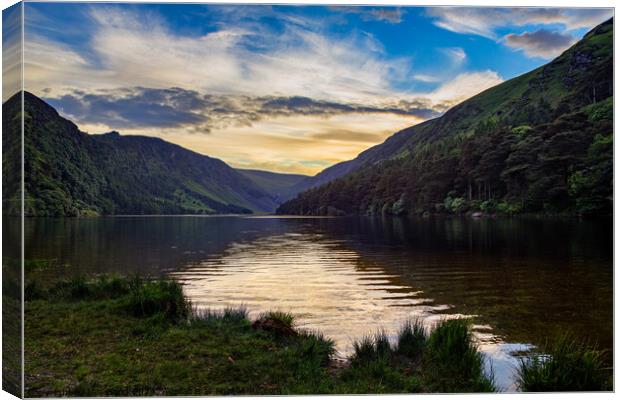 Glendalough Sunset Canvas Print by Ian Good