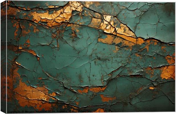 Grunge rustic metal background Canvas Print by Mirjana Bogicevic