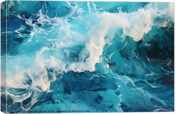 Beautiful sea waves Canvas Print by Mirjana Bogicevic