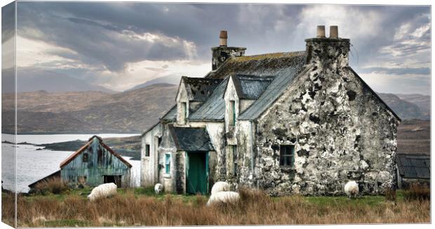 Old Croft, Lewis Canvas Print by Karl Oparka