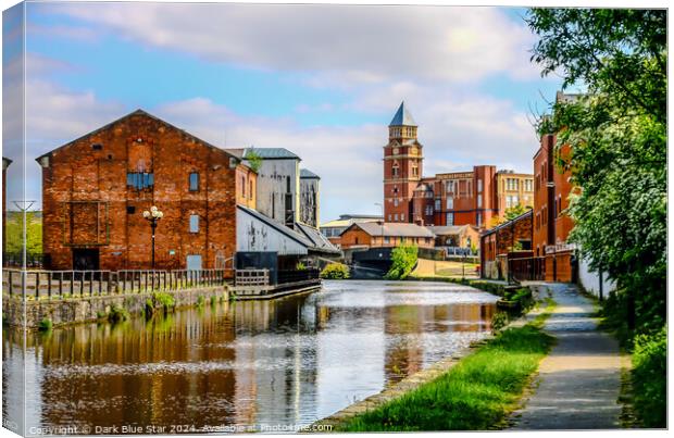 The Canal and Wigan Pier Canvas Print by Dark Blue Star