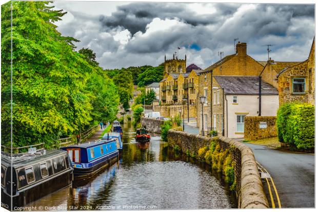 The Leeds Liverpool Canal in Skipton Canvas Print by Dark Blue Star