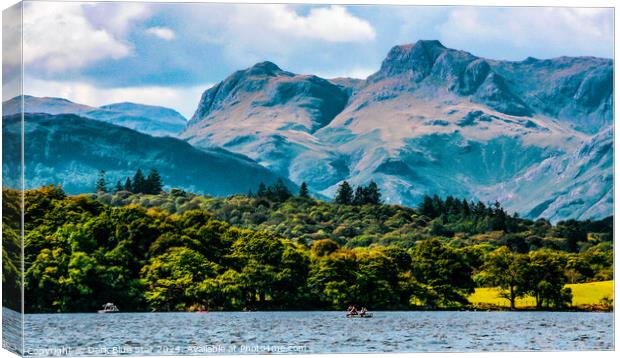 The Langdales and Windermere Canvas Print by Dark Blue Star