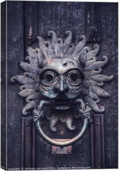 Sanctuary Knocker of Durham Cathedral Canvas Print by Anthony Horrocks
