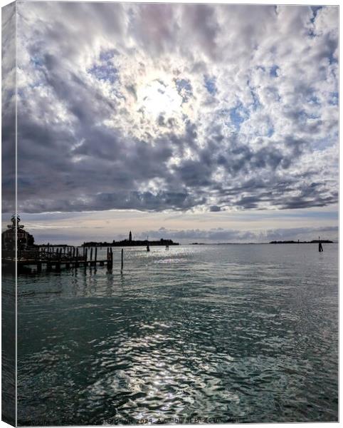 Clouds over Venice lagoon Canvas Print by Robert Galvin-Oliphant