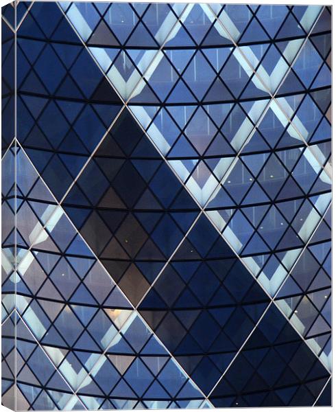 The Gherkin - London Canvas Print by val butcher