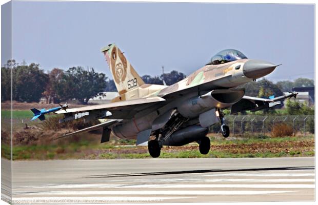 IAF F-16C Canvas Print by PhotoStock Israel