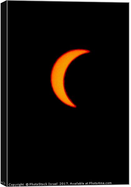 The sun during a solar eclipse Canvas Print by PhotoStock Israel