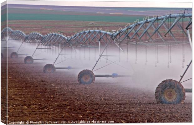 Field irrigation, Israel Canvas Print by PhotoStock Israel