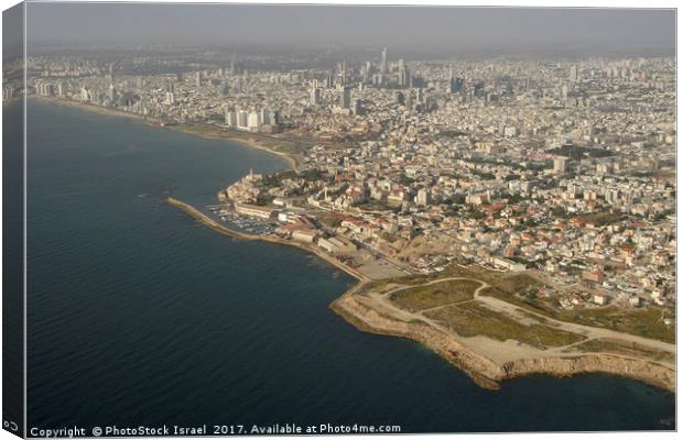 aerial photography of Tel Aviv, Israel Canvas Print by PhotoStock Israel
