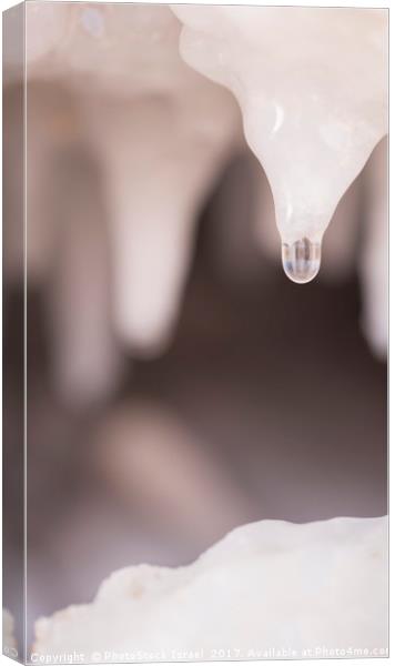 Water drips from a salt formation Canvas Print by PhotoStock Israel