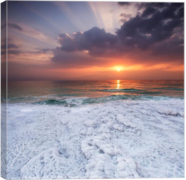 Sunrise over the Dead Sea, Israel  Canvas Print by PhotoStock Israel