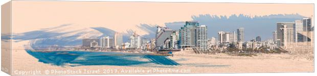 Israel, Tel Aviv coastline Canvas Print by PhotoStock Israel
