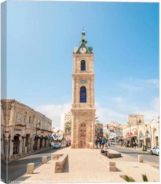 Jaffa clock tower Canvas Print by PhotoStock Israel