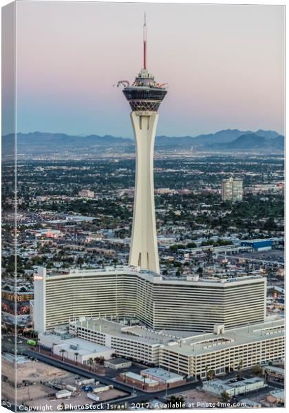 Stratosphere Casino Hotel and tower Canvas Print by PhotoStock Israel