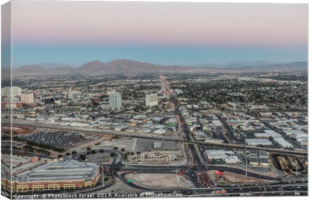 Aerial view of Las Vegas city Canvas Print by PhotoStock Israel