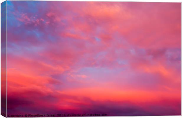 red cloudscape at sunset. Canvas Print by PhotoStock Israel