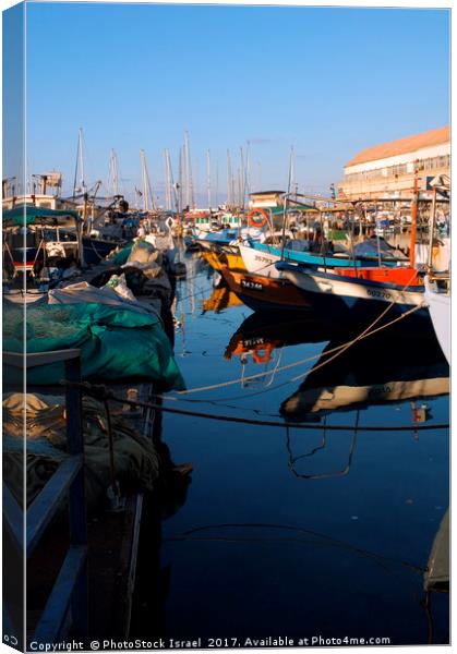 old fishermen's port in Old Jaffa Canvas Print by PhotoStock Israel