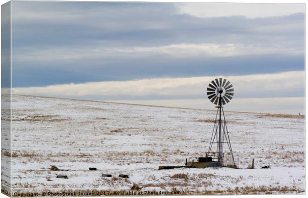 water pump in the snow Wyoming WY USA Canvas Print by PhotoStock Israel