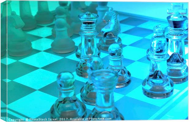 Transparent chess set Canvas Print by PhotoStock Israel
