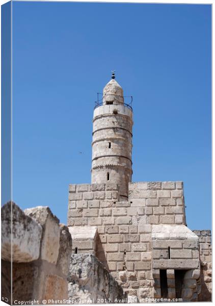 Israel, Jerusalem, old city "Tower of David" Canvas Print by PhotoStock Israel