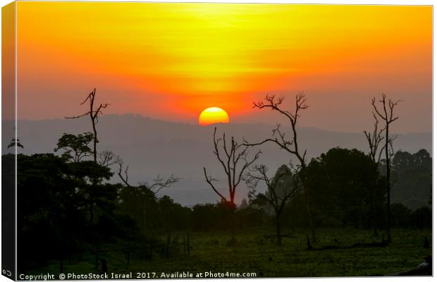  Kenya Sun set Canvas Print by PhotoStock Israel