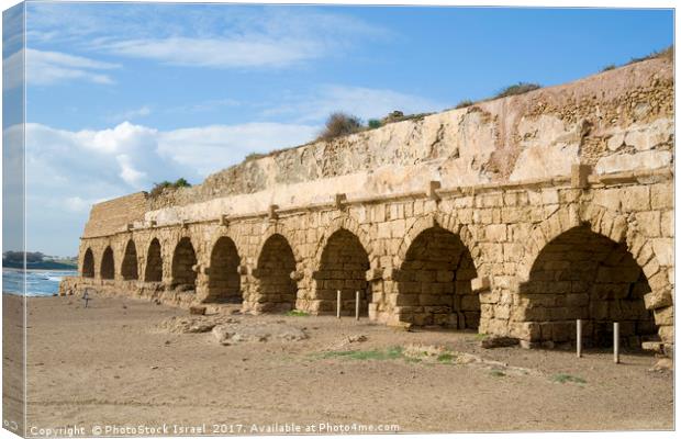 Roman Aqueduct, Israel Canvas Print by PhotoStock Israel