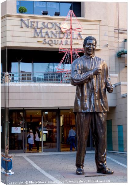 Statue of Nelson Mandela Canvas Print by PhotoStock Israel