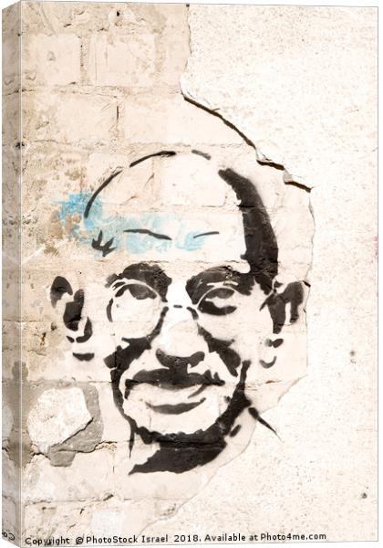 Mahatma Gandhi  Canvas Print by PhotoStock Israel
