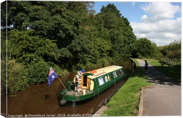 UK, Wales, Powys, Brecon canal  Canvas Print by PhotoStock Israel