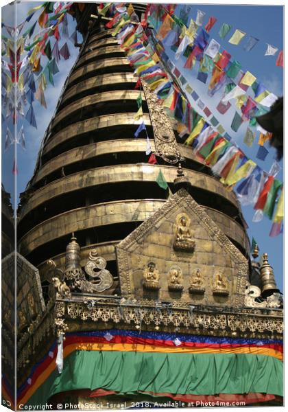 Buddhist prayer flags  Canvas Print by PhotoStock Israel