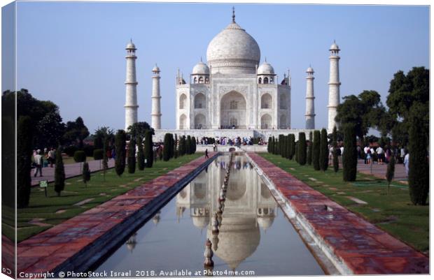 Taj Mahal landmark Canvas Print by PhotoStock Israel