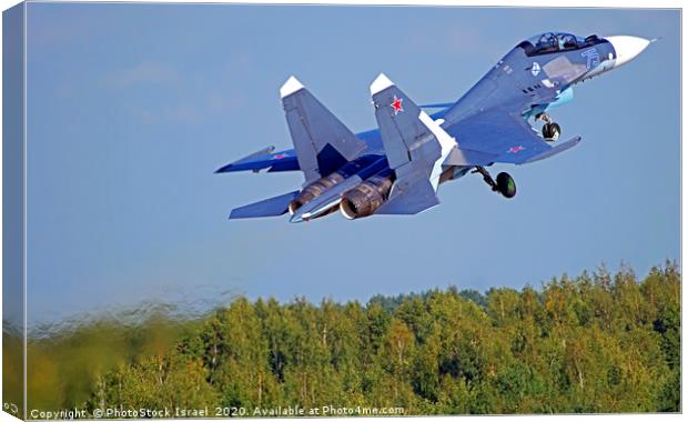 Russian Air Force Su-30SM Canvas Print by PhotoStock Israel