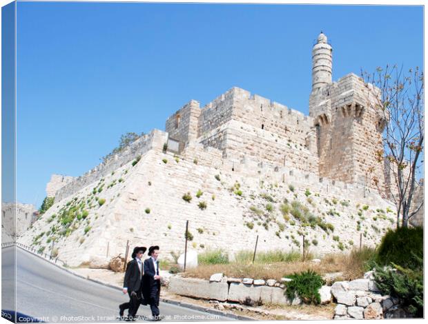 Israel, Jerusalem, The tower of David Canvas Print by PhotoStock Israel