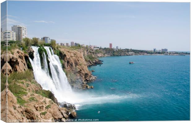 Antalya, Lower duden waterfall Canvas Print by PhotoStock Israel