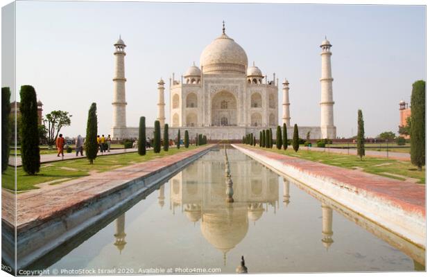 Agra, The Taj Mahal Canvas Print by PhotoStock Israel