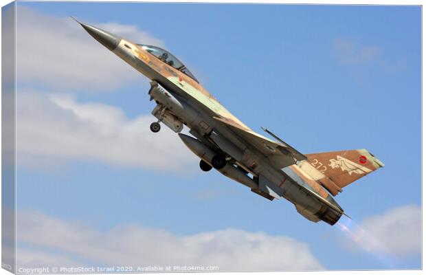  IAF F-16A Fighter jet Canvas Print by PhotoStock Israel
