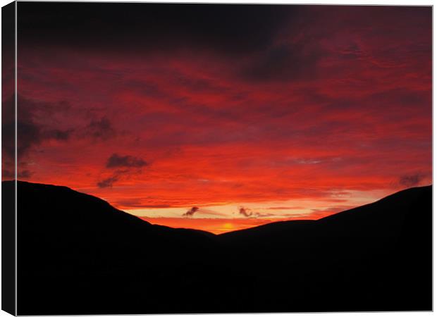 Sunset In Glen Isla Canvas Print by James Lamont