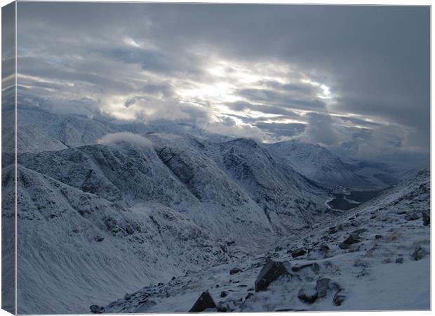 View from Buachaille Etive Beag Canvas Print by James Lamont