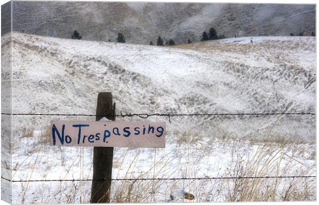 No Trespassing Canvas Print by Shara Burrows