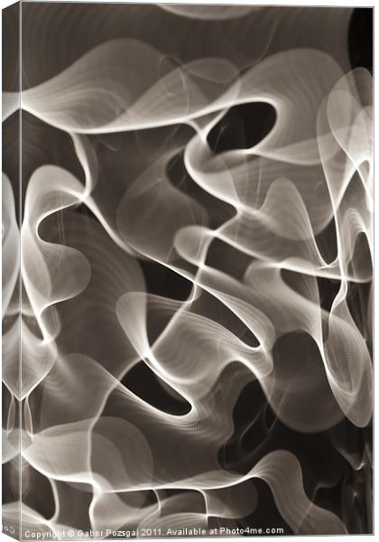 Sepia light abstract Canvas Print by Gabor Pozsgai