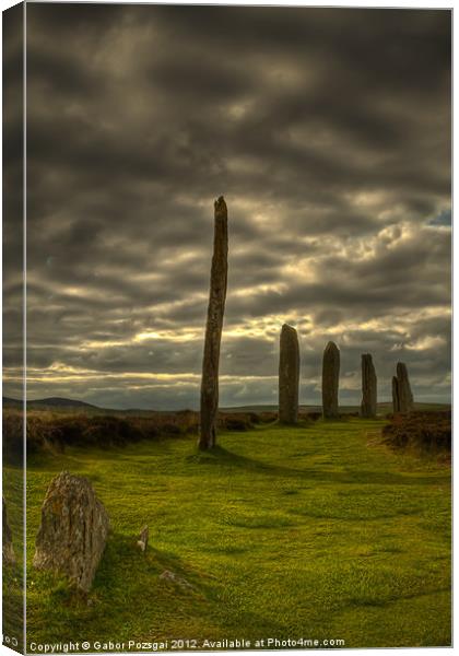The Ring o' Brodgar, Orkney, Scotland Canvas Print by Gabor Pozsgai