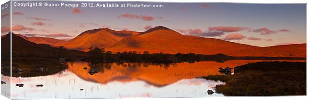 Sunrise at Lochan na h-Achlaise, Scotland Canvas Print by Gabor Pozsgai