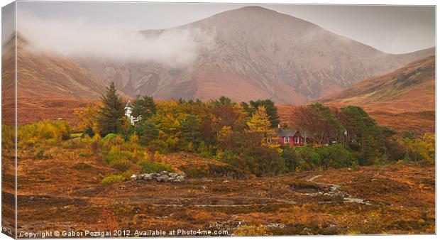 Autumn colors at Sligachan, Scotland Canvas Print by Gabor Pozsgai