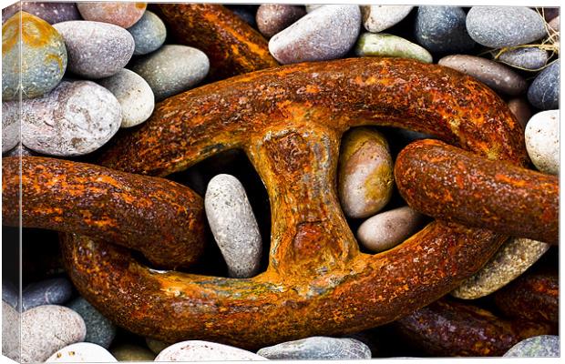 Rusty chain Canvas Print by Gabor Pozsgai