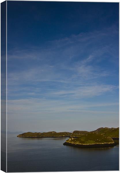 Coastal view from the old pier at Loch Skipport Canvas Print by Gabor Pozsgai