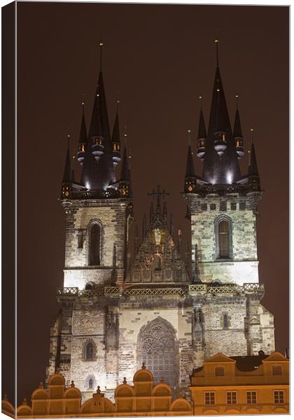 The Church of Our Lady before Týn Canvas Print by Gabor Pozsgai