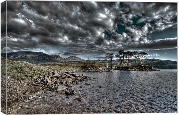 Loch in the Scottish Highlands Canvas Print by Gabor Pozsgai